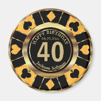 Casino Chip Las Vegas Geburtstag - Gelb