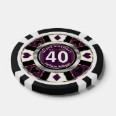 Casino Chip Las Vegas Geburtstag - Lila (Einzeln)