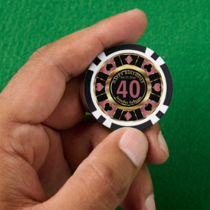 Casino Chip Las Vegas Geburtstag - Rose Gold