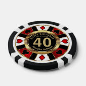 Casino Chip Las Vegas Geburtstag - Rot (Einzeln)