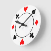 Casino Chip Runde Wanduhr (Winkel)