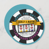 Casino Chip Vegas Wedding Sichern Sie das Datum Save The Date (Vorne/Hinten)