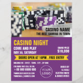 Casino Chips, Casino Night, Gaming Industry Flyer (Vorne)
