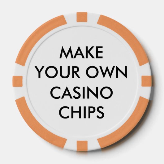 CASINO-CHIPS für Personalisierte ORANGE-POKER Pokerchips (Vorderseite)