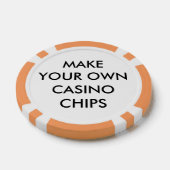 CASINO-CHIPS für Personalisierte ORANGE-POKER Pokerchips (Einzeln)