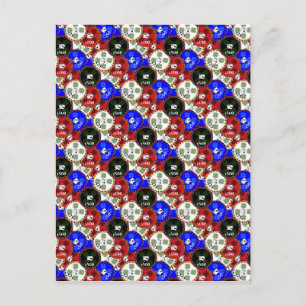 Casino Chips Postkarte