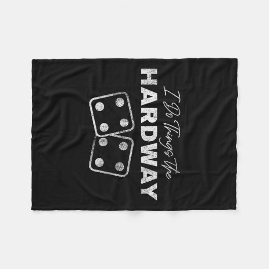 Casino Craps Player I Do Things The Hardway Gamble Fleecedecke (Vorderseite (Horizontal))