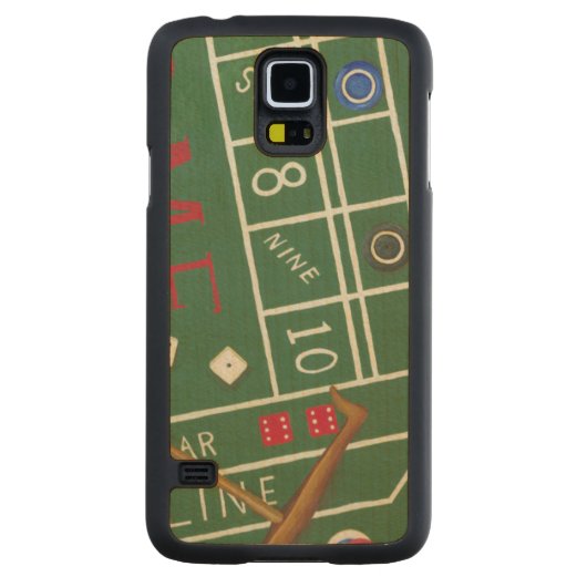 Casino Craps Tisch mit Chips und Würfeln (Rückseite)
