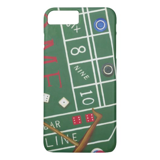 Casino Craps Tisch mit Chips und Würfeln Case-Mate iPhone Hülle (Rückseite)