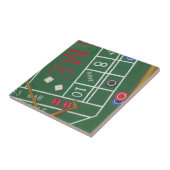 Casino Craps Tisch mit Chips und Würfeln Fliese (Seite)