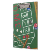 Casino Craps Tisch mit Chips und Würfeln Klemmbrett (Links)