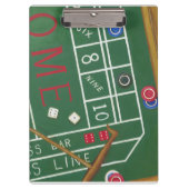 Casino Craps Tisch mit Chips und Würfeln Klemmbrett (Vorderseite)