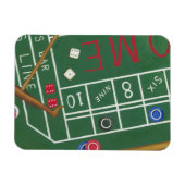 Casino Craps Tisch mit Chips und Würfeln Magnet (Horizontal)