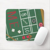 Casino Craps Tisch mit Chips und Würfeln Mousepad (Mit Mouse)