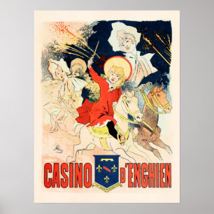 CASINO D' ENGHIEN von Jules Cheret Vintag Paris Poster