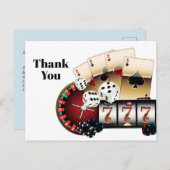 Casino danke Karte (Vorne/Hinten)