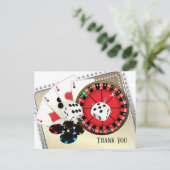 Casino danke Karte (Stehend Vorderseite)