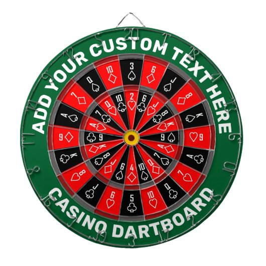 Casino-Dartboard mit benutzerdefiniertem Text Dartscheibe (vorne)
