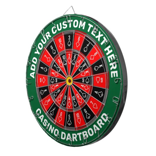Casino-Dartboard mit benutzerdefiniertem Text Dartscheibe (Vorderseite rechts)