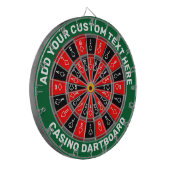 Casino-Dartboard mit benutzerdefiniertem Text Dartscheibe (Vorderseite Links)