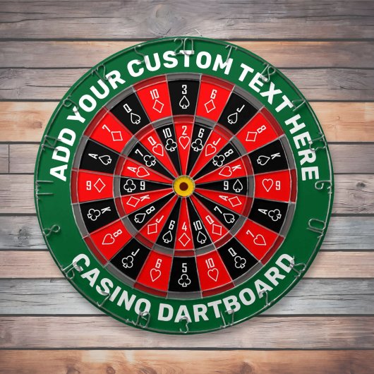 Casino-Dartboard mit benutzerdefiniertem Text Dartscheibe