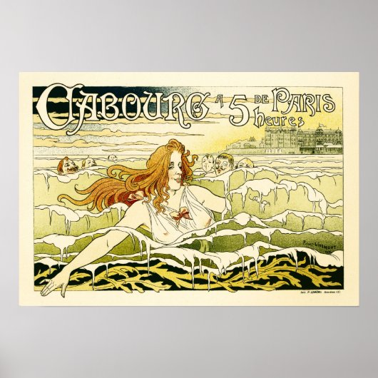 CASINO DE CABOURG Paris Henri Privat Livemont Art Poster (Vorne)