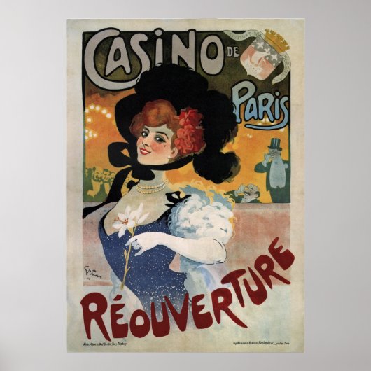 Casino de Paris ~ Reouverture Vintage Poster 1906 (Vorne)