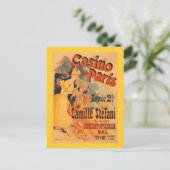 Casino de Paris Vintag Art Poster Postkarte (Stehend Vorderseite)