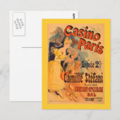 Casino de Paris Vintag Art Poster Postkarte (Vorne/Hinten)