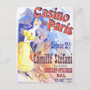 Casino de Paris Vintage-Postkarte Postkarte