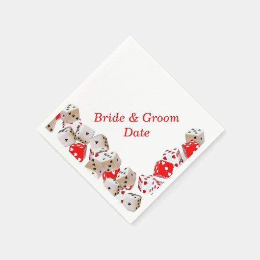 Casino Dice Wedding Paper Napkins Serviette (Ecke)