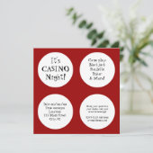 Casino Einladung (Stehend Vorderseite)