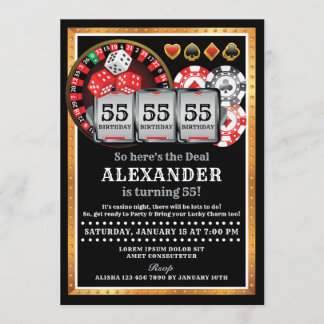 Casino Einladung zum Geburtstag