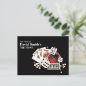 Casino Erwachsenenspiel Geburtstag Postkarte Einla (Stehend Vorderseite)