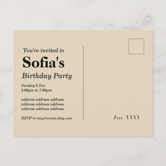 Casino Erwachsenenspiel Geburtstag Postkarte Einla (Rückseite)