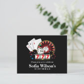 Casino Erwachsenenspiel Geburtstag Postkarte Einla (Stehend Vorderseite)