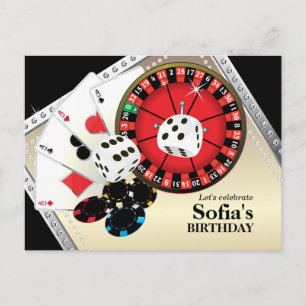 Casino Erwachsenenspiel Geburtstag Postkarte Einla