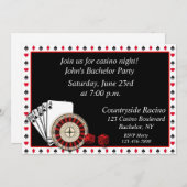 Casino Event Einladung (Vorne/Hinten)