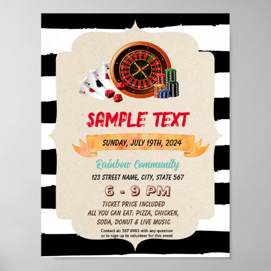Casino-Flyer Poster (Vorne)