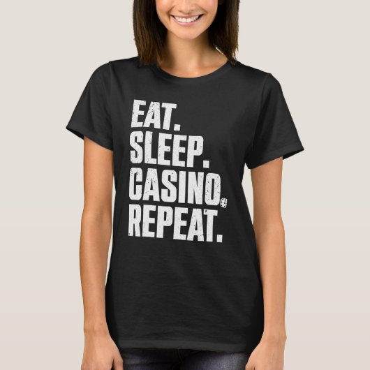 Casino For Men Women Casino Gambler Poker T-Shirt (Vorderseite)