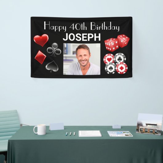 Casino freut sich über Geburtstag Banner (Messeveranstaltung)