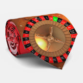 Casino Gambler Roulette Lucky Necktie Krawatte (Gerollt)