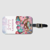 Casino Gambling Bachelorette Luxus Rosa Gepäckanhänger (Vorderseite (Horizontal))