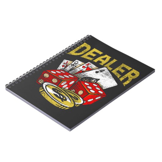 Casino Gambling Dealer Texas Holdem Poker Notizblock (Linke Seite)