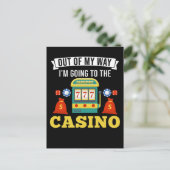 Casino Gambling Funny Poker Lover Postkarte (Stehend Vorderseite)