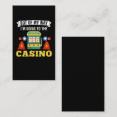Casino Gambling Funny Poker Lover Visitenkarte (Vorne/Hinten)