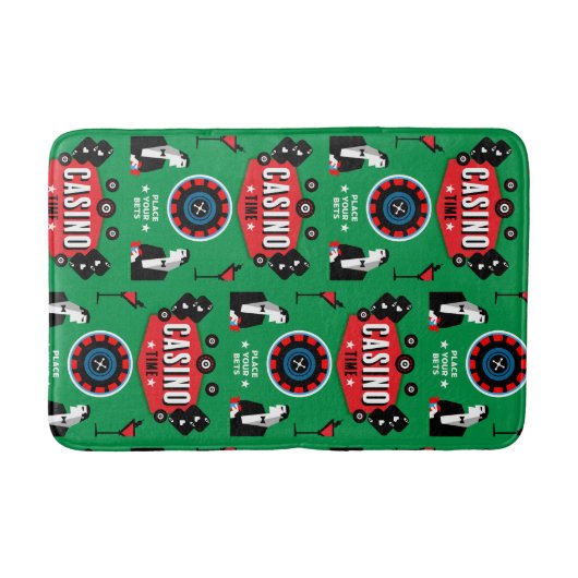 Casino Gambling Poker Roulette Badematte (Vorderseite)