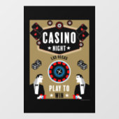 Casino Gambling Poker Roulette Fensteraufkleber (Blatt)