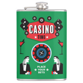 Casino Gambling Poker Roulette Flachmann