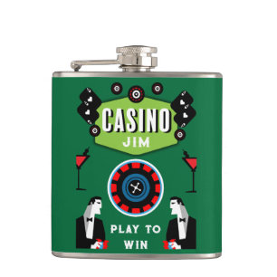 Casino Gambling Poker Roulette Flachmann